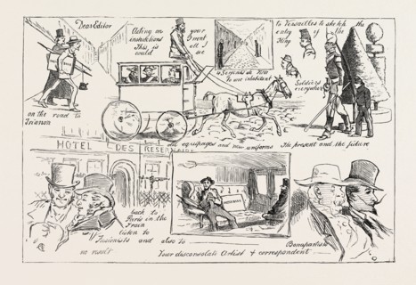 AT VERSAILLES, FRANCE: THE EXPECTED ENTRY OF THE KING, 1873 engraving