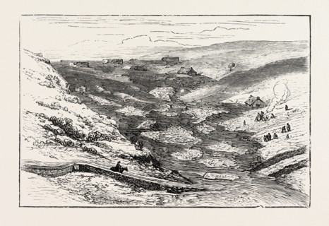 THE MOVING BOG NEAR DUNMORE, IRELAND, 1873 engraving
