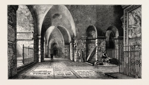 THE FUNERAL OF THE LATE SIR EDWIN LANDSEER: THE ARTISTS' CORNER IN THE CRYPT OF ST. PAUL'S