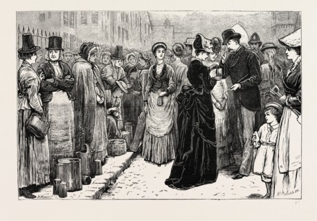HONEY FAIR AT ABER CONWAY, 1873 engraving