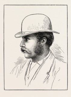 THE RT. HON. THE EARL OF CLARENDON, MOVER OF THE ADDRESS IN THE HOUSE OF LORDS, UK, 1873 engraving