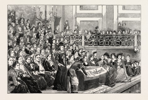 WOMEN'S SUFFRAGE: THE NATIONAL DEMONSTRATION AT ST. JAMES'S HALL, UK