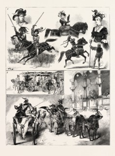 THE COURT EQUESTRIAN FESTIVAL AT VIENNA, AUSTRIA: 1. Notes at the Sports. 2. The Ladies' Carriage.