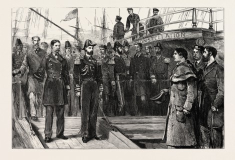 THE DISTRESS IN IRELAND, WITH THE DUKE OF EDINBURGH'S RELIEF SQUADRON: THE DUKE OF EDINBURGH