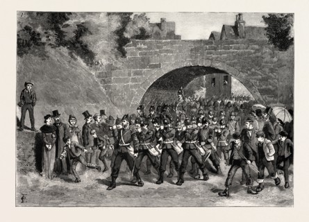 THE EASTER VOLUNTEER REVIEW AT BRIGHTON: A Metropolitan Detachment on the March, UK