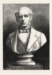 BUST OF THE RIGHT HON. SIR J. PAKINGTON, BART., M.P., PLACED IN THE MUSEUM OF THE ROYAL NAVAL