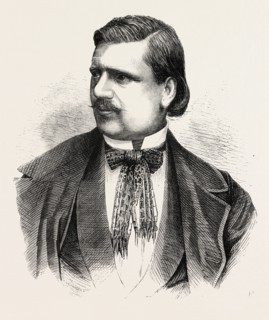 ANTONIO GIUGLINI, THE GREAT TENOR SINGER, 1860 engraving