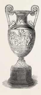 THE PRINCE CONSORT'S CUP, SAILED FOR AT THE ROYAL YACHT SQUADRON REGATTA, 1860 engraving