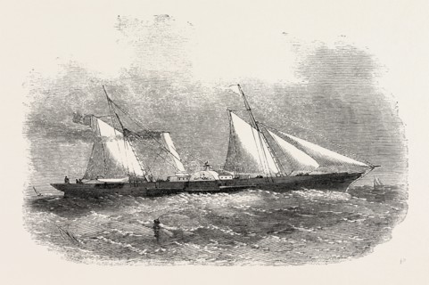 THE FAIRY QUEEN PADDLE-WHEEL DESPATCH-BOAT FOR GENERAL GARIBALDI, 1860 engraving