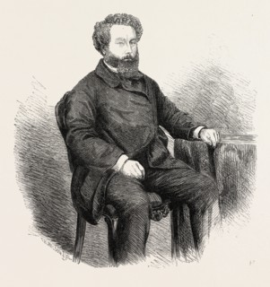 MR. JAMES HODGES, THE BUILDER OF THE VICTORIA BRIDGE OVER THE ST. LAWRENCE, 1860 engraving