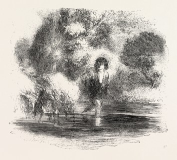 THE GIPSY CHILD, 1860 engraving