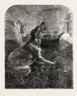 THE POOR MAN'S GRAVE, 1860 engraving