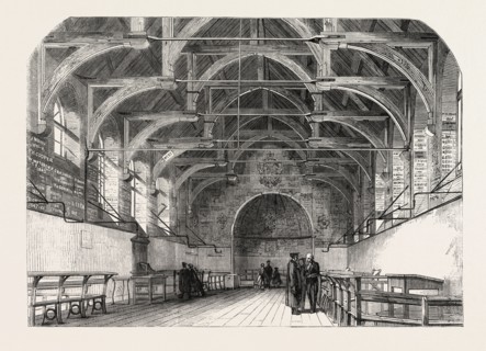 WESTMINSTER SCHOOL, LONDON, UK, 1860 engraving