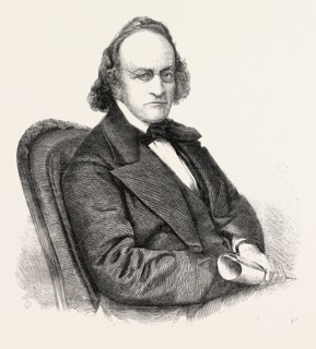 SIR JOHN BOWRING, GOVERNOR OF HONG KONG, 1860 engraving