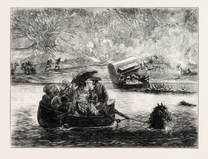 CROSSING A RIVER IN INDIA