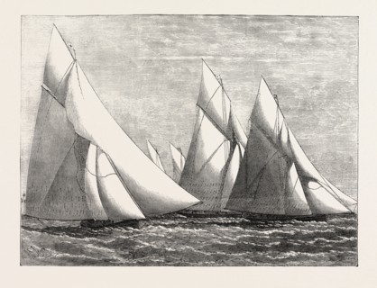CHANNEL MATCH OF THE ROYAL LONDON YACHT CLUB FROM DOVER TO SOUTHEND: YACHTS PASSING THE GOODWIN