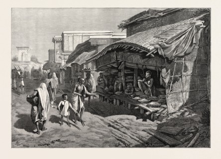 NATIVE SHOP IN BAZAAR STREET, CALCUTTA