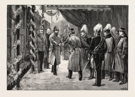THE MARRIAGE OF PRINCESS MARIE OF EDINBURGH: ARRIVAL OF THE KING OF ROMANIA AT SIGMARINGEN