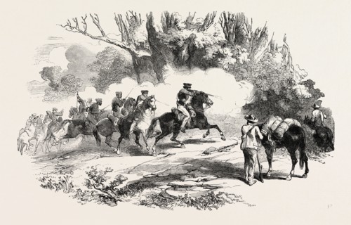 THE KAFFIR WAR: CAPE MOUNTED RIFLES ATTACKING KAFFIRS