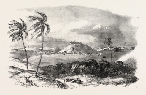 HAVANNAH, PART OF THE HARBOUR, FORT OF ATARES, CUBA