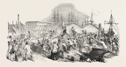 M. KOSSUTH LEAVING THE DOCKS AT SOUTHAMPTON, UK