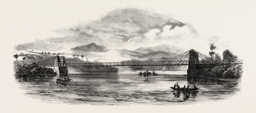 IRON BRIDGE BUILT ACROSS THE MARTHA BRAE RIVER, NEAR FALMOUTH, JAMAICA