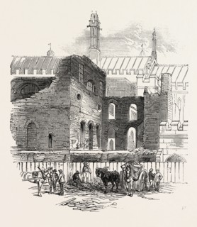 REMAINS OF THE OLD HOUSES OF PARLIAMENT, OCTOBER 27, 1851, LONDON, UK