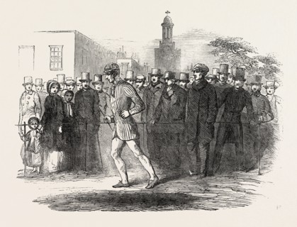 RICHARD MANKS, THE PEDESTRIAN COMPLETING HIS THOUSANDTH MILE, ON KENNINGTON OVAL, UK