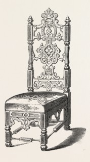 PAPIER MACHE CHAIR, JENNENS AND BETTRIDGE