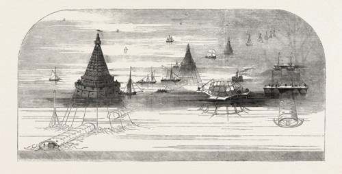 SUBMARINE RAILWAY BETWEEN FRANCE AND ENGLAND, PROJECTED BY HECTOR HOREAU