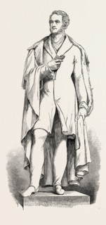 BRONZE STATUE OF LORD GEORGE BENTINCK, BY CAMPBELL, CAVENDISH SQUARE, UK