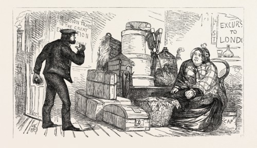 THE BURDEN OF MAN'S EXISTENCE: OR, LADIES' LUGGAGE: "SUCH IS A TOO FAITHFUL AND FAMILIAR PORTRAIT