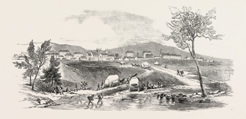 GOLD-SEEKERS ARRIVING AT BATHURST, ON THEIR WAY TO OPHIR, GOLD DISTRICT, AUSTRALIA