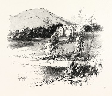 EILDON HALL, NEAR MELROSE, LORD DALKEITH'S PRINCIPAL RESIDENCE, SCOTLAND, UK, 1893 engraving