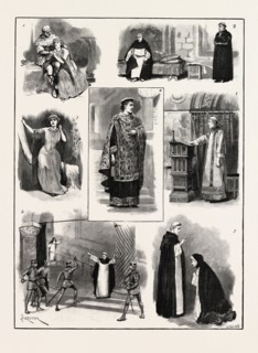 LORD TENNYSON'S PLAY OF BECKET, AT THE LYCEUM THEATRE, LONDON, UK: 1. King Henry and Rosamund in