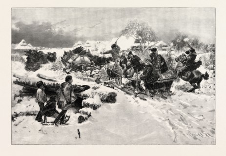 A PEASANTS' WEDDING IN HUNGARY, BY T. VEGIN, 1893 engraving