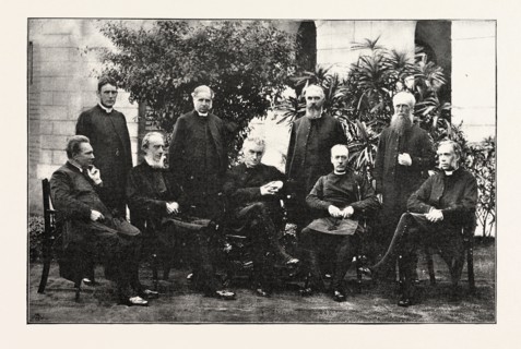 A SYNOD OF ENGLISH BISHOPS AT CALCUTTA, INDIA, 1893 engraving