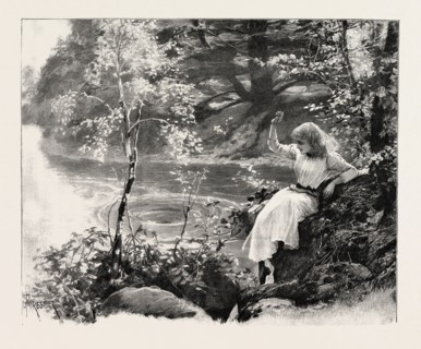 THE NYMPH OF THE EDDY, 1893 engraving