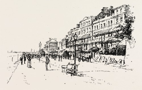 THE LANDSLIP AT SANDGATE: MOVING OUT FROM WELLINGTON TERRACE, UK, 1893 engraving