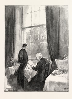 THE COFFEE ROOM, ATHENAEUM CLUB, PALL MALL, LONDON, UK, 1893 engraving