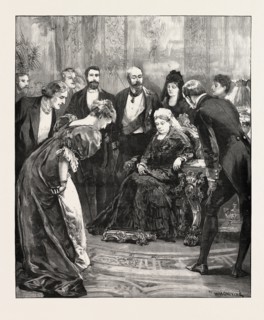 BECKET AT WINDSOR CASTLE, UK; Mr. Irving and Miss Ellen Terry had the honour of being presented to