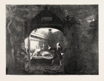 GARRICK AND MRS. BELLAMY AS ROMEO AND JULIET, SHAKESPEARE, ENGLISH POET AND PLAYWRIGHT, 1564-1616,