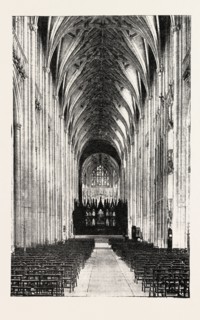EIGHT HUNDREDTH ANNIVERSARY OF WINCHESTER CATHEDRAL: THE NAVE, UK, 1893 engraving