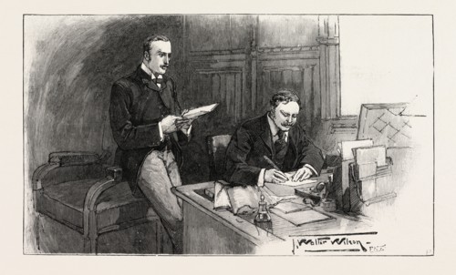 A DIVISION IN THE HOUSE OF COMMONS: THE OPPOSITION WHIPS: Sir William Walrond and Mr.