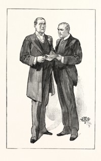 A DIVISION IN THE HOUSE OF COMMONS: THE LIBERAL UNIONIST WHIPS: Mr. Austen Chamberlain and Mr.