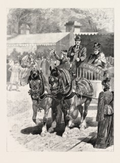 MAY-DAY: THE CART-HORSE PARADE, PRIZE-WINNERS, 1892 engraving