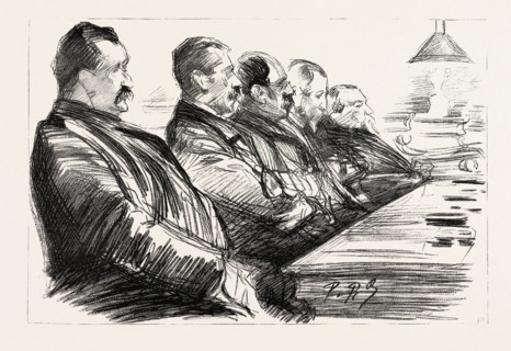 THE ANARCHISTS IN PARIS, FRANCE, THE TRIAL OF RAVACHOL AT THE PALAIS DE JUSTICE: SOME OF THE JURY
