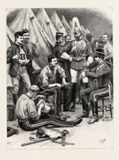 THE MILITARY TOURNAMENT AT THE AGRICULTURAL HALL: THE SOLDIERS' QUARTERS IN THE GALLERIES, The