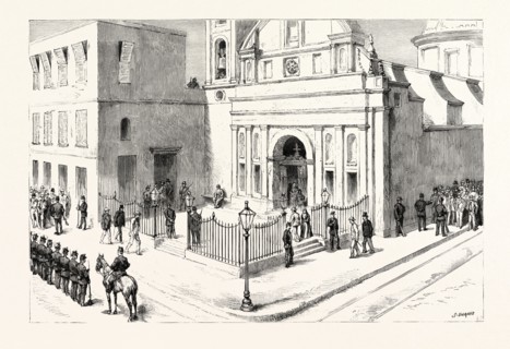 THE PRESIDENTIAL ELECTION IN ARGENTINA: THE POLLING STATION AT THE CHURCH OF LA MERCED, BUENOS
