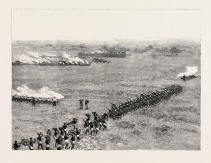 FIGHTING ON THE GAMBIA IN WEST AFRICA: THE CAPTURE OF TONIATABA, 1892 engraving